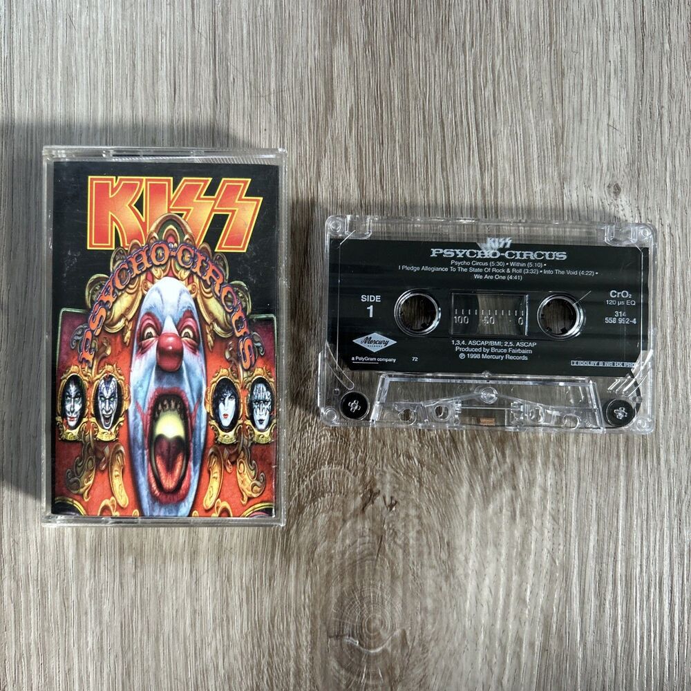 Kiss Psycho Circus Cassette Tape 1998 Mercury 314 558 992-4 Vintage Rock